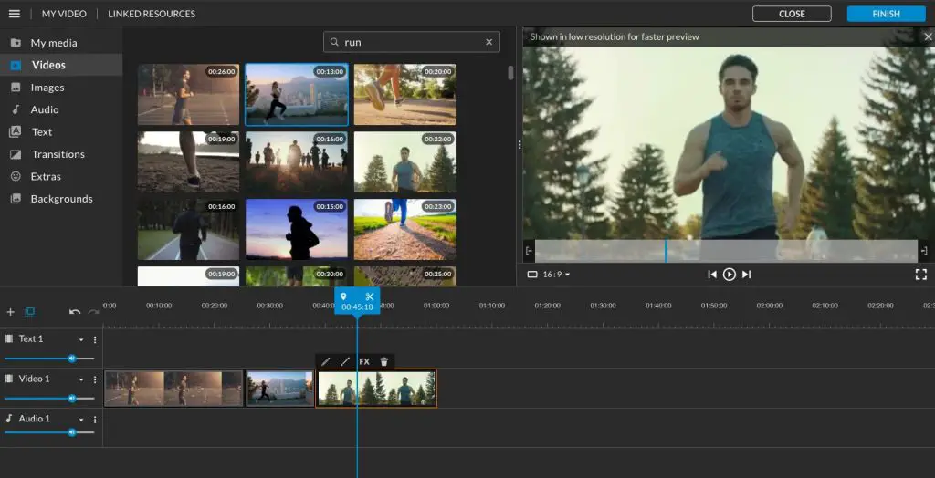 Add files to make video fast forward by using WeVideo.