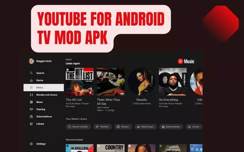 YouTube for Android TV APK MOD