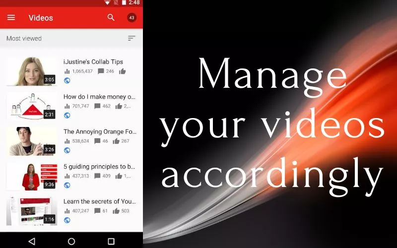 Manage your videos