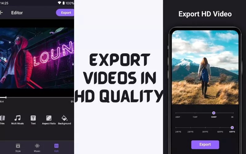 Export videos in HD quality
