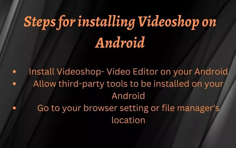 Installing Videoshop Video Editor