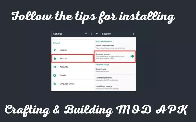 Tips to install Crafting and Building MOD APK