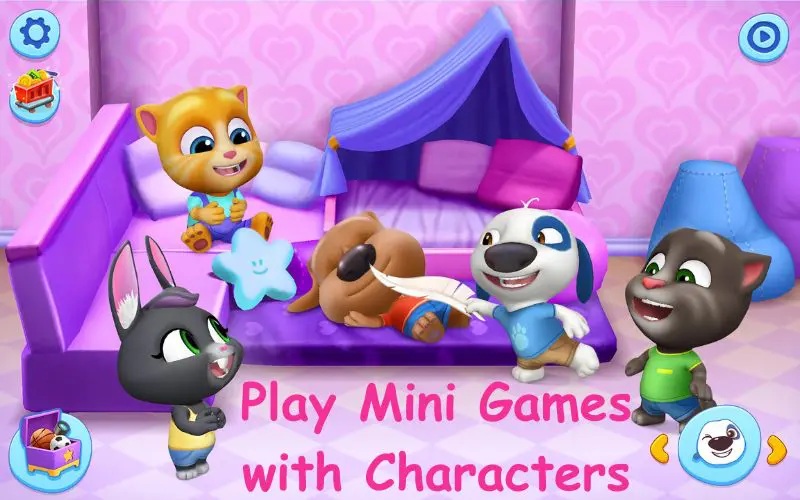 Play Mini Games in My Talking Tom Friends